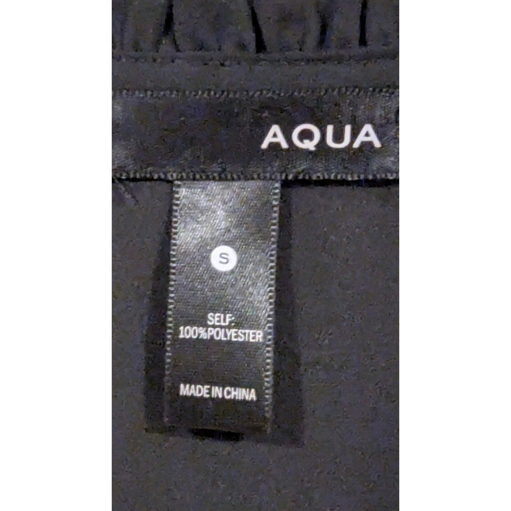 Aqua V-Neck Blouse Small Black Smocked Cuff Ruffle Button Front Office Chic - Picture 4 of 7